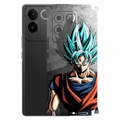 Image of AtOdds - Compatible for VIVO IQOO Z7 PRO (5G) - Mobile Back Skin Sticker - Lamination - Back Screen Guard Protector Film Wrap (Coverage - Back+Camera+Sides) (Design - Goku)
