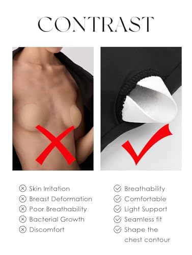 Darong Womens Padded Tube Tops Bulit in Bra Strapless Crop Tops Bandeau Double Lined Basic Going Out Tank Top2