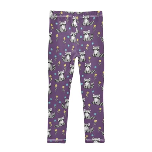 Girls Leggings Size 4T Raccoon Indigo Breathable Soft Tights Girl Yoga Pants for Gymnastics Dance2