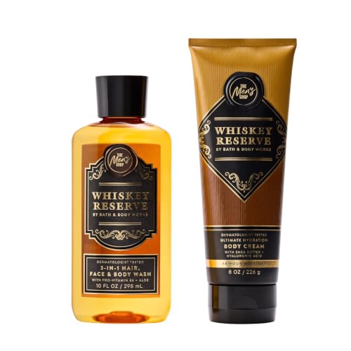 Bath & Body Works Body Wash and Body Cream Set, Whiskey Reserve Scent - image 1