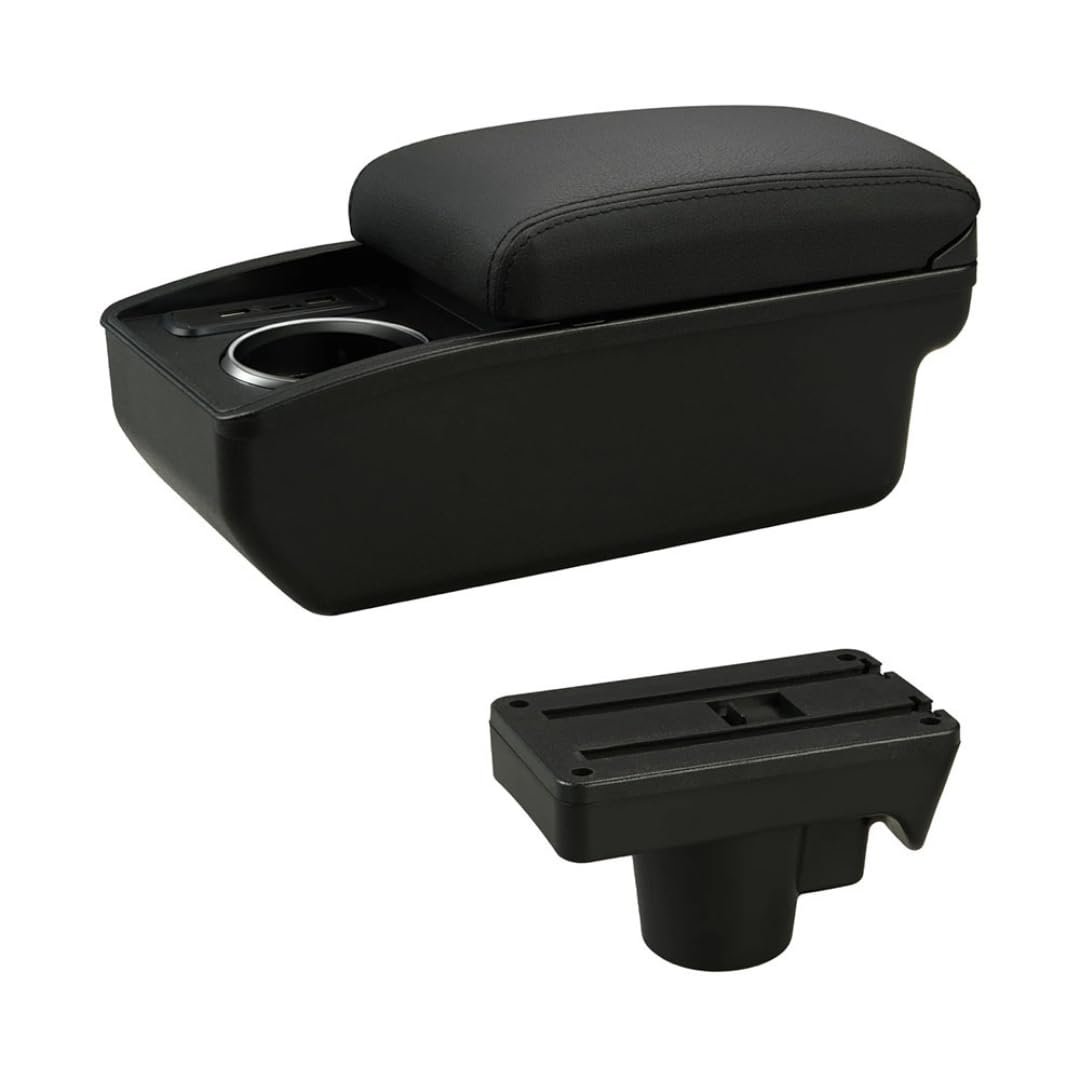 Toiumops Armrest for Opel Astra 2006-2011, Car Armrest Box Center Console Store box(C2 Black Line 6USB)