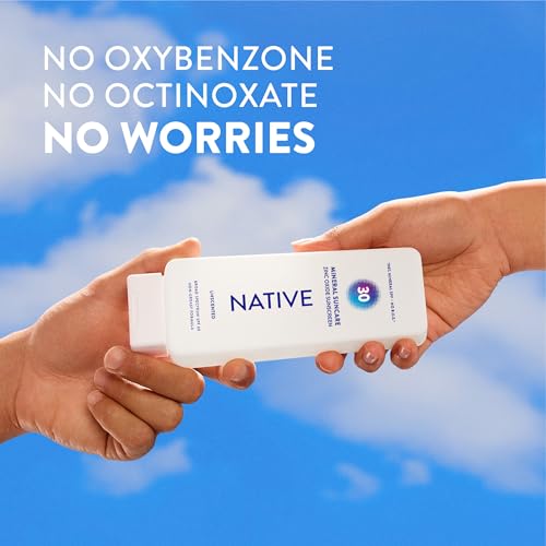 Native Mineral Sunscreen Lotion SPF 30, Unscented, with 100% Mineral Zinc Oxide for Face & Body, Hawaii Compliant, Vegan, No White Cast - 7 oz - Image 4