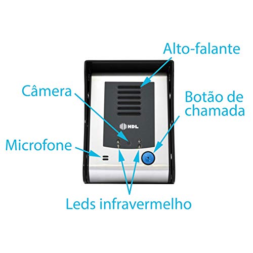 Vídeo Porteiro Eletrônico HDL Sense Seven S Função Siga-me Viva-voz e Alarme (Preto)