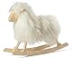 Rocking Sheep Schaukelschaf - Langhaar | Handgefertigt in Dänemark | Größe: 85x25x60cm | Mit echtem Schaffell bedeckt | FSC-zertifiziertes Holz | Dänischer Designklassiker | Farbe: Off White