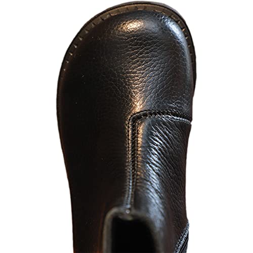 rismart Toddler Little Girls Ankle Boots Zippers Casual Black Bootie3