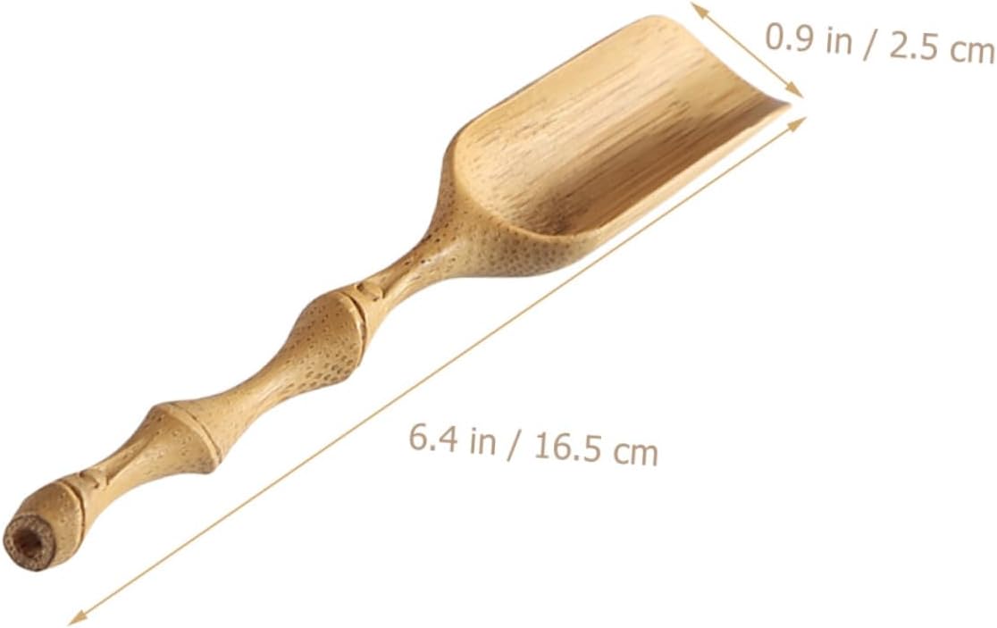 SOLUSTRE Handcrafted Bamboo Tea Scoop Traditional Tea Ceremony Spoon Carved Tool for Loose Leaf and Lightweight Set Accessory