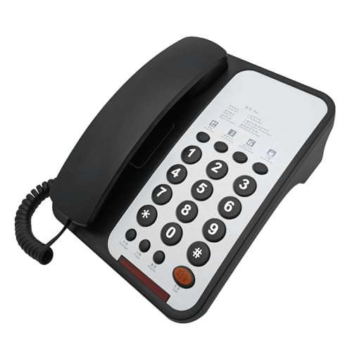 Teléfono fijo con cable para escritorio, ideal para habitaciones de hotel y mesas de hogar