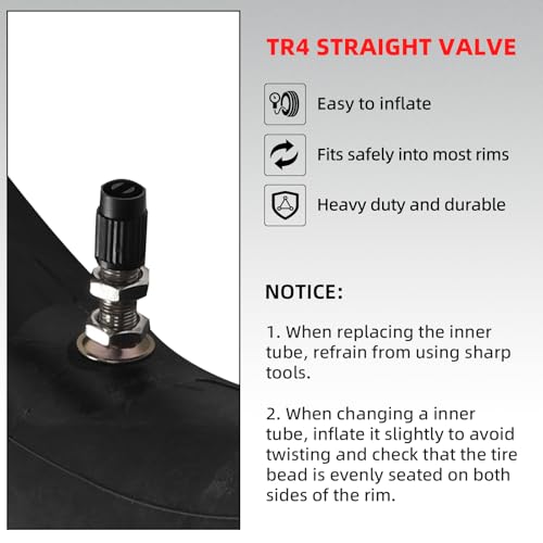 Image of AR-PRO (2-Pack) 3.00 /3.50-14 90 /100-14 Dirt Bike Inner Tubes with TR4 Straight Valve, Replacement Heavy Duty Inner Tube for 3.50-14, 3.00-14, 80 /100-14, 90 /100-14 Dirt Pit Bike Tires