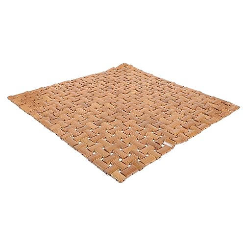 ROMISBABA 手織り竹マット夏用正方形竹マットチェアクッション インフレータブルマットレス 空気 スタジアムチェア 車用シートクッション 椅子のクッション 床枕 エレ トな装飾 籐布団座布団