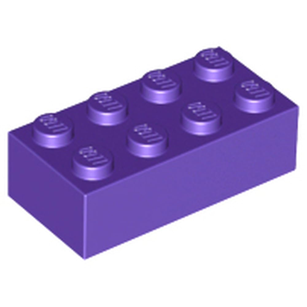 LEGO Classic Brick 2x4, Part 3001, Building Block, Part 3001, Choose Your Colour (Dark Purple, 10, Bricks)