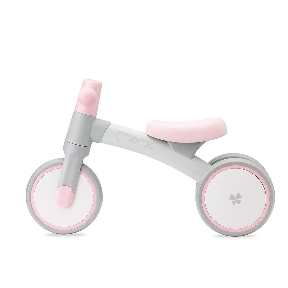 Triciclo senza pedali per bambini MoMi TEDI per bambine e bambini (peso massimo 25 kg), mini bicicletta senza pedali con ruote in plastica resistenti alla foratura, telaio in metallo leggero - 1,2 kg