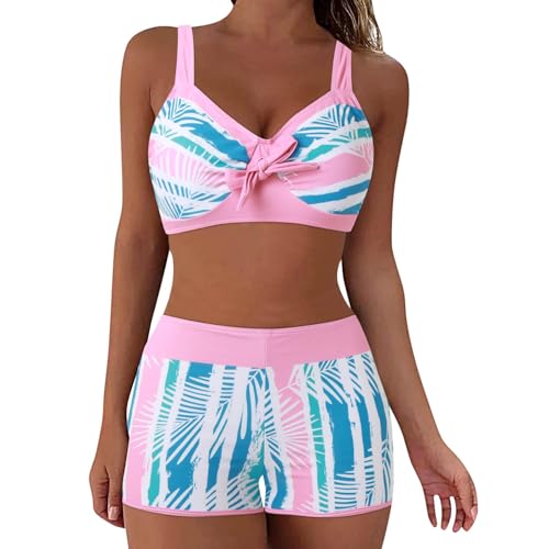 Trajes de baño para mujer, traje de baño de comercio exterior para mujer, estampado de cintura alta, bikini de cintura alta, trajes de baño lindos, rosso, S