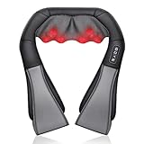 Shiatsu Neck Massager With Heat, 8 Massage Nodes Neck Massager For Pain Relief Deep Tissue, 4D Deep Kneading Electric Neck And Shoulder Massager, Gift For Mom, Dad, Men, Women, Office, Home Use