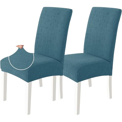 Ystyle Housse De Chaise 2 Pièces, Housse Chaise Salle À Manger Élastique, Couvre Chaise Moderne Extensible, Lavable Protection Chaise, Universel Housse pour...