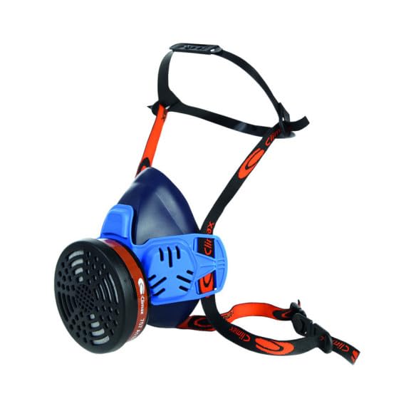 Maschera 762-S in silicone naturale blu