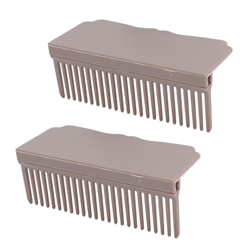 2 unidades - Accesorio para plancha de pelo: peine rectificador con dientes recubiertos de silicona, herramienta de peinado de doble cara para uso en casa y salón miniatura 5
