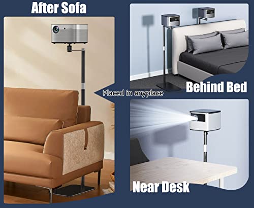 Projector Stand Projector Floor Stand Mount Adjustable Height 16-50 Inch Projector Mount Universal Projector Stand Behind Sofa Bed 360° Rotation Compatible With Xgimi Auking Anker And Other Projectors #TOP2