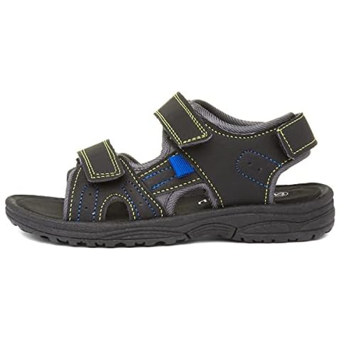 RED FISH Kids Black Sporty Sandal - Size 2 UK - Black Cover