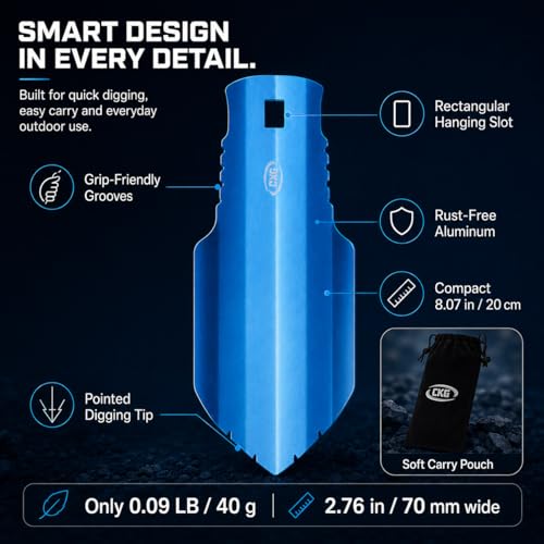 Palita Ultraligera de Aluminio para Camping Azul miniatura 2