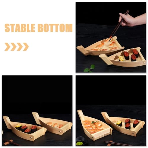 Bandeja para sushi japonesa de madera 31 cm miniatura 7