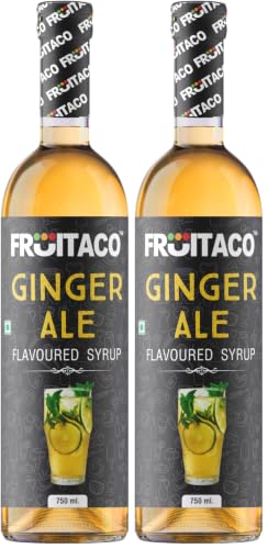 Image of Fruitaco Ginger Ale Syrup: Perfect Mixer For Enhancing Mocktails & Cocktails, Drinks, And Mojitos At Parties, Conveniently Packaged In A 750Ml Bottle For All Your Mixing Needs (Pack of 2)