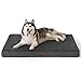 BEDSURE orthopädisches Hundekissen große Hunde - 120x74x10cm waschbares Hundebett mit 2 in 1 Memoryschaum, kuscheliges Hundematte Hundematratze in größe, dunkelgrau