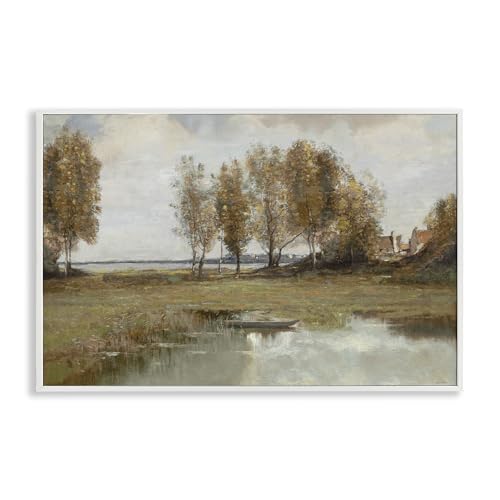 Giclée encadrée Stupell Industries paysage zen pour mur vide cadre blanc
