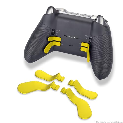 Image of CHARM FOCUS 16-in-1 Metal Thumbsticks Replacement Kits for Xbox Elite Series 2, Xbox Elite 2 Controller Accessories, Includes Magnetic Joysticks, Paddles, Silicone Caps, D-Pads, 1 Tool (Gold)