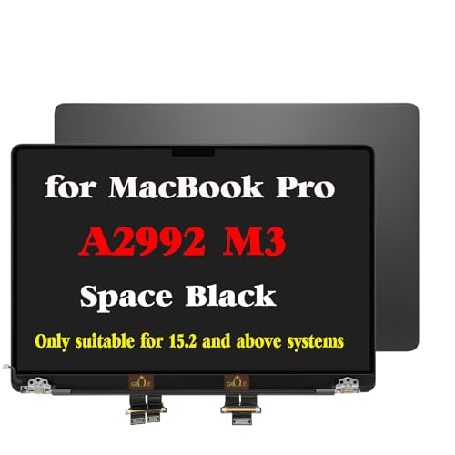 Image of Replacement for MacBook Pro A2992 M3 2023 EMC 8407 2023 Full LCD LED Screen Display Assembly Space Black