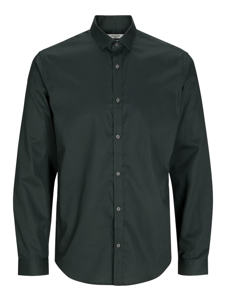 JPRBLACARDIFF Shirt L/S Noos, Darkest Spruce/Fit: Slim fit, S