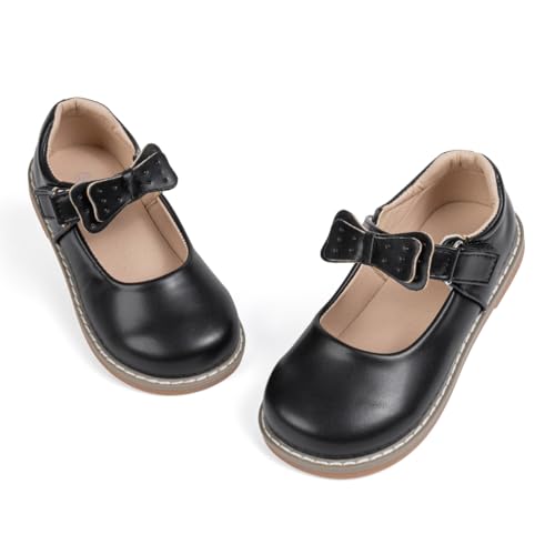 Toddler Girls Princess Dress Shoes Flower Girl Mary Jane Flats School Uniform Oxford for Wedding Party Church