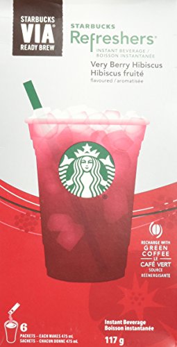 Starbucks VIA Refreshers Very Berry Hibiscus 6 Packets (Pack of 3, 18 Packets Total)