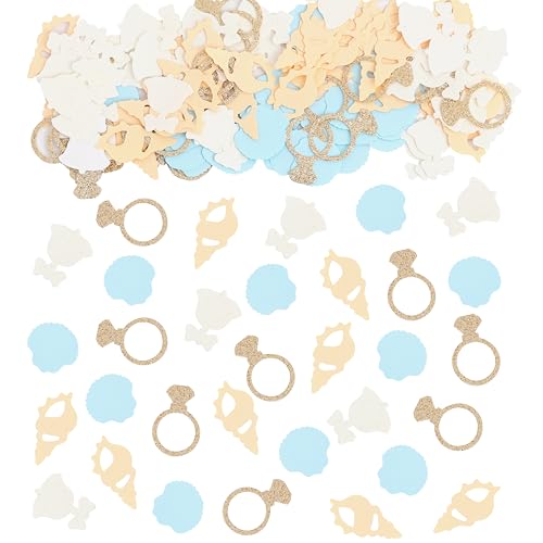 Confettis de mariage coquillages et cloches de table pour EVJF et Saint-Valentin x200