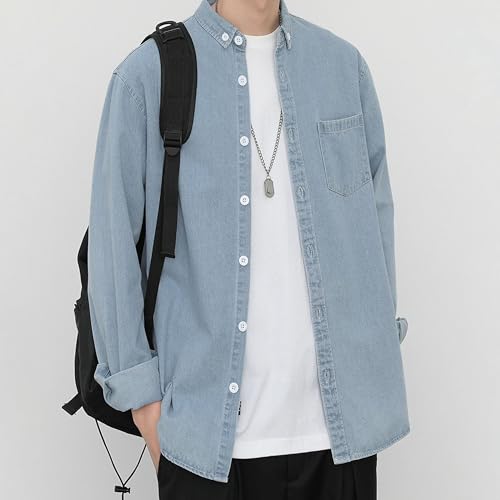 Chaqueta ligera de mezclilla para hombre miniatura 2