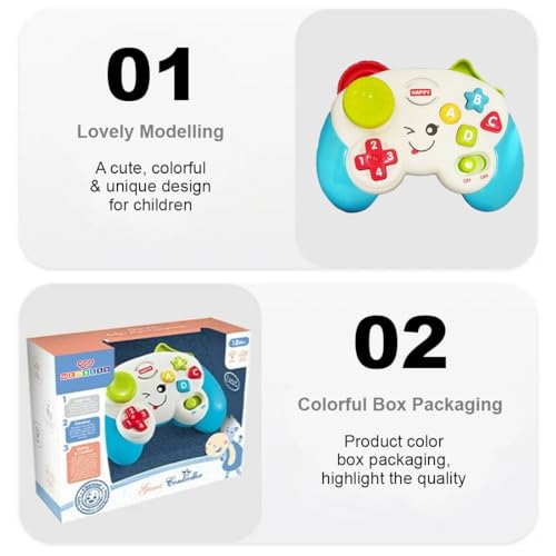 Image of Wembley Baby & Toddler Toys Electronic Early Development Activity Toys Game & Learn Controller Interactive Pretend Play Video Game with Sound Music Lights Ages 6+ Months
