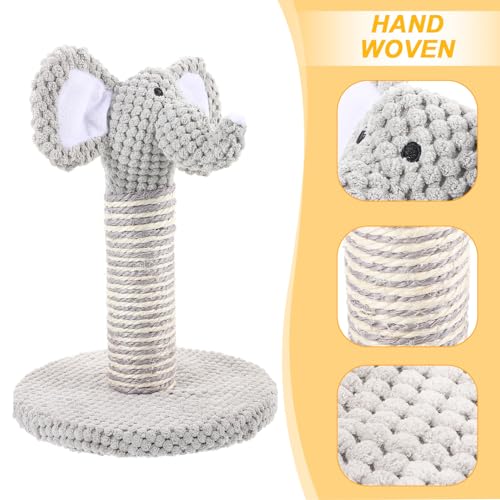 Rascador para gato diseño elefante pequeño con cuerda de sisal miniatura 6