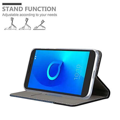 Cadorabo Custodia Libro per Alcatel 3 in AZZURRO
