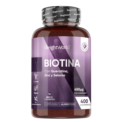 Biotina Queratina Zinc Selenio 400 Comprimidos Veganos