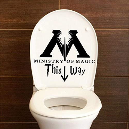 Ministry of Magic This Way Decal Sticker 7.5-Inches by 6.4-Inches Premium Quality Black Vinyl