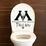 Ministry of Magic This Way Decal Sticker 7.5-Inches by 6.4-Inches Premium Quality Black Vinyl