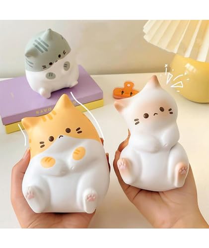 Image of Squishy Toy, Taba Squishy, Squishy Biscuit Squishy Fidget Toys Fufu Taba Stress Ball Squeeze Toys Anxiety Relief for Women /Men Stocking Fillers Birthday Gifts163 (Orange(cat))
