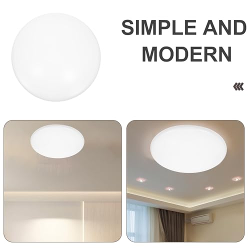 Image of Toddmomy Flush Mount Ceiling Light Covers Plastic Round Lamp Shade Wall Sconce Chandelier Lamps Replacement Dustcovers (13.36X13.36X2.16in)