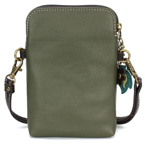 Image of CHALA Cell Phone Crossbody Purse-Women PU Leather /Canvas Multicolor Handbag with Adjustable Strap