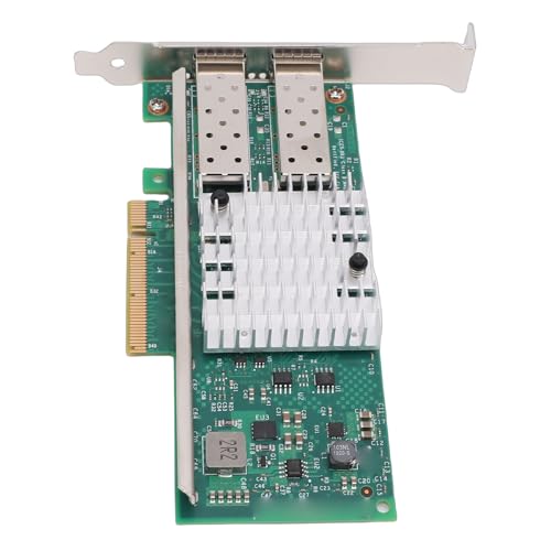 Bewinner Tarjeta de Red de Fibra Óptica 10GB PCIE X8, Puertos Dual SFP+, Chip 82599, Adaptador Ethernet PCI Express para Servidor, Alto Rendimiento, Baja Latencia miniatura 3