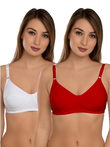 Image of Daisy DEE Women's Cotton Seamed Non-Wired Regular Straps Full Coverage Non-Padded Bra - NSHTL