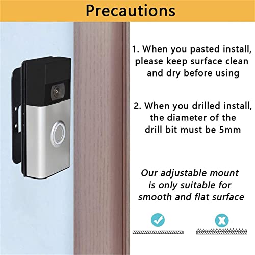 Suporte para porta de apartamento para campainha, suporte para campainha sem perfuração de liga de a