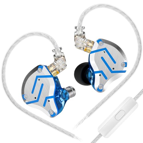 Yinyoo KZ ZS10 Pro Headphones IEM Cablate 4BA+1DD Cuffie con filo In-Ear Gaming,Auricolari da Gaming HiFi con Jack 3.5mm e Cavo OFC 2 Pin per Audiofili