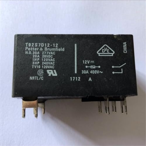 Relais TE Potter Brumfield T92 30A 12V 2 sorties A DIP6 pour circuits