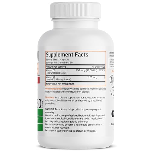 image for Bronson Vitamin K2 (MK7) with D3 Extra Strength Supplement Bone Health