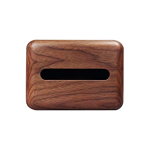 Durable High End Whole Piece Black Walnut Wood Tissue Box Cover Rectangle Holder Facial Tissue Dispenser Box